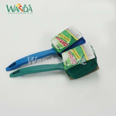 Short Handle Scouring Brush Pad for Household Cleaning