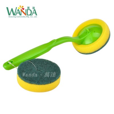 New Style Replaceable Handle Brush Sponge Brush for Pan Cleaning