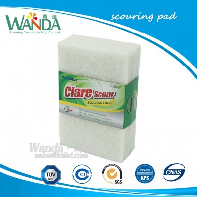 Non-Abrasive White Color Scouring Pad for Kitchen Cleaning