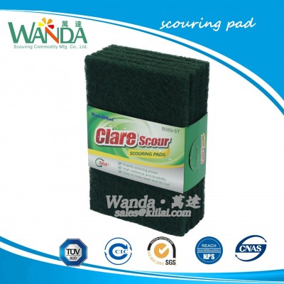 Color Dark Green Non-Scratch Kitchen Cleaning Scouring Hand Pad