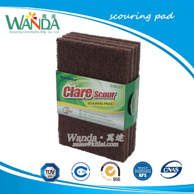 Abrasive Cleaning Pad Brown Scouring Pad for Kitchen Cleaning